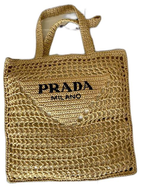 prada chain tote|Prada straw tote.